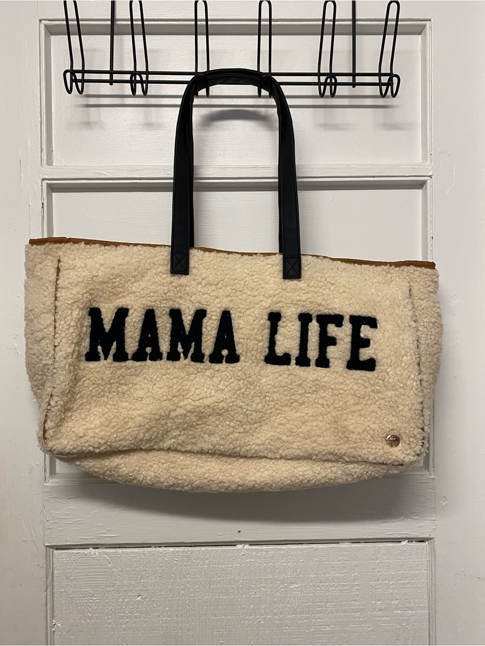Simply southern “mama Life” sherpa tote bag